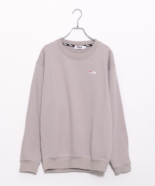 FILA(フィラ)の「【FILA/フィラ】ワンポイント ビックシルエット 刺繍ロゴ スウェット トレーナー 裏毛(スウェット・メンズ・ホワイト/ブラック/ネイビー/杢グレー/ベージュ/アッシュブラウン/ダークベージュ/アッシュグレー・LL/M/L/3L)」の5枚目の写真