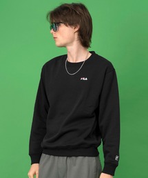 【FILA/フィラ】ワンポイント ビックシルエット 刺繍ロゴ スウェット トレーナー 裏毛