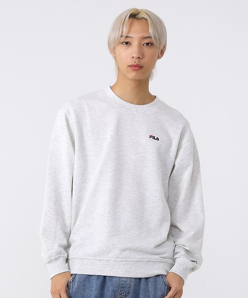 FILA(フィラ)の「【FILA/フィラ】ワンポイント ビックシルエット 刺繍ロゴ スウェット トレーナー 裏毛(スウェット・メンズ・ホワイト/ブラック/ネイビー/杢グレー/ベージュ/アッシュブラウン/ダークベージュ/アッシュグレー・LL/M/L/3L)」の9枚目の写真