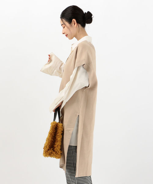 SHIPS Days（シップスデイズ）の「SHIPS Days:プルオーバーニット（ニット/セーター・レディース・ダークグレー/ベージュ・ONE SIZE）」の10枚目の写真