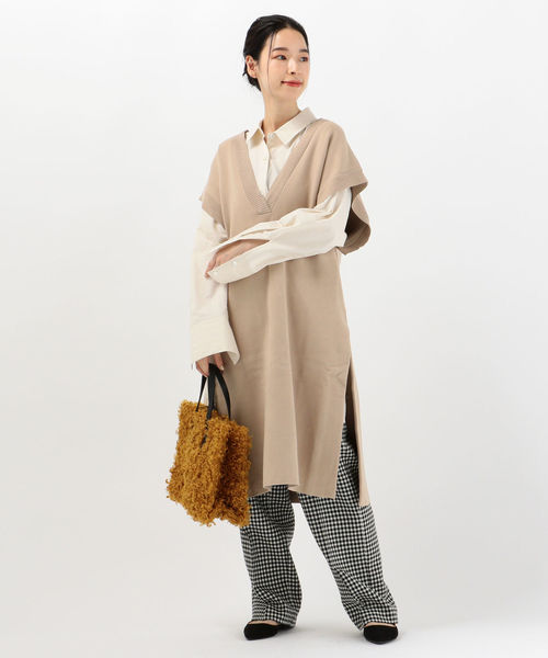 SHIPS Days（シップスデイズ）の「SHIPS Days:プルオーバーニット（ニット/セーター・レディース・ダークグレー/ベージュ・ONE SIZE）」の15枚目の写真