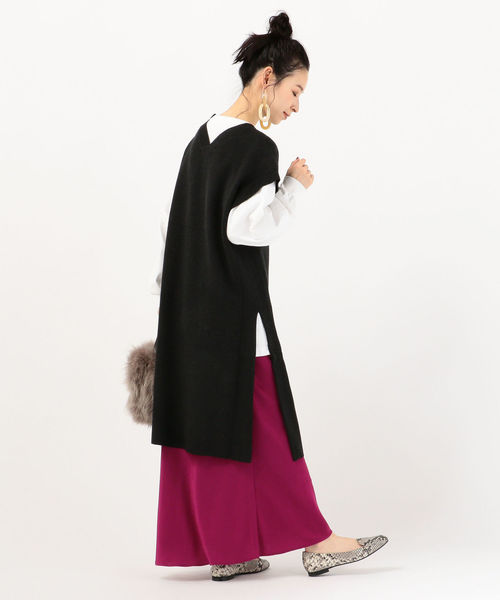 SHIPS Days（シップスデイズ）の「SHIPS Days:プルオーバーニット（ニット/セーター・レディース・ダークグレー/ベージュ・ONE SIZE）」の11枚目の写真