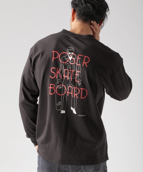 BAYFLOW(ベイフロー)の「【POSER(ポーザー)】Nov L/S TEE(Tシャツ/カットソー・メンズ・ホワイト/ライトグレー/ブラック/ベージュ/オフホワイト/オレンジ・MEDIUM/LARGE)」の4枚目の写真