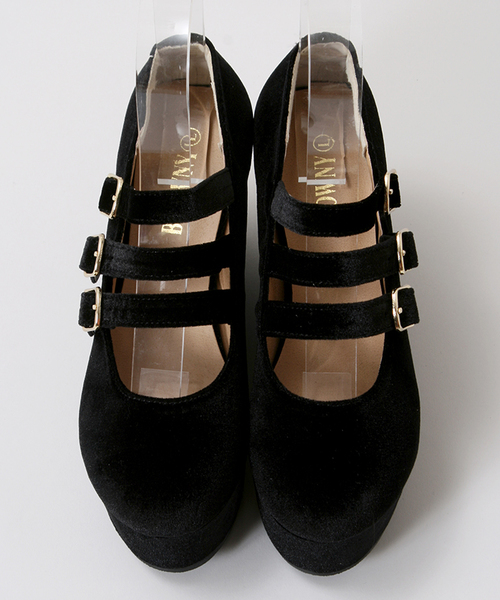 WEGO(ウィゴー)の「WEGO/ベロアパンプス(パンプス・レディース・ブラック/ピンク・LARGE/MEDIUM)」の9枚目の写真