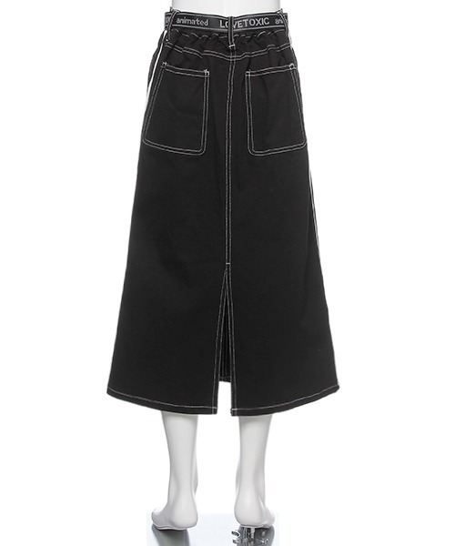 LOVETOXIC（ラブトキシック）の「ベルトつきラインナロースカート（スカート・キッズ・ブラック/ベージュ/ブルー・140/150/160）」の11枚目の写真