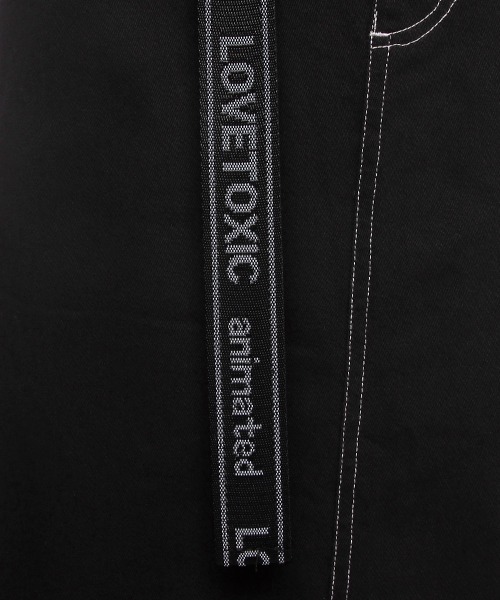 LOVETOXIC（ラブトキシック）の「ベルトつきラインナロースカート（スカート・キッズ・ブラック/ベージュ/ブルー・140/150/160）」の6枚目の写真