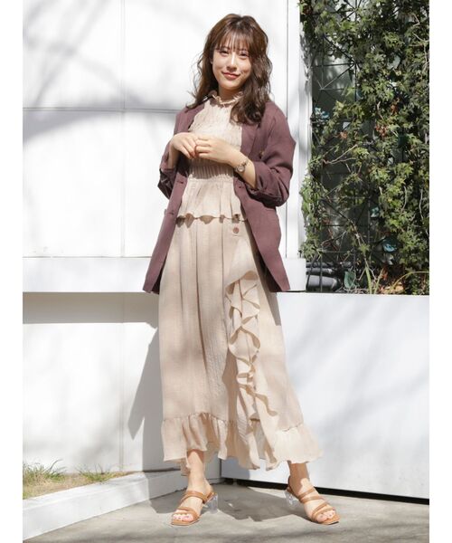 dazzlin（ダズリン）の「ライトアングルフリルスカート（スカート・レディース・ベージュ/オフホワイト/グリーン・SMALL/MEDIUM）」の16枚目の写真