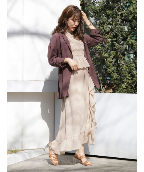 dazzlin（ダズリン）の「ライトアングルフリルスカート（スカート・レディース・ベージュ/オフホワイト/グリーン・SMALL/MEDIUM）」の17枚目の写真