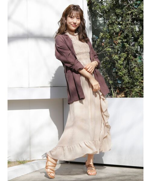 dazzlin（ダズリン）の「ライトアングルフリルスカート（スカート・レディース・ベージュ/オフホワイト/グリーン・SMALL/MEDIUM）」の18枚目の写真