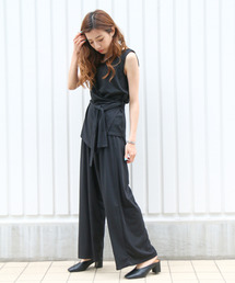 【WEB限定】ベアテンカシュクールワイドパンツセットアップ
