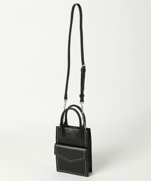 PAGEBOY（ページボーイ）の「スタッズショルダー（ショルダーバッグ・レディース・ブラック/オフホワイト/ライム/ブラック系その他/ブラック系その他2・FREE）」の7枚目の写真