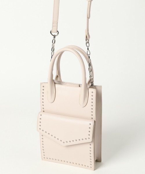 PAGEBOY（ページボーイ）の「スタッズショルダー（ショルダーバッグ・レディース・ブラック/オフホワイト/ライム/ブラック系その他/ブラック系その他2・FREE）」の9枚目の写真