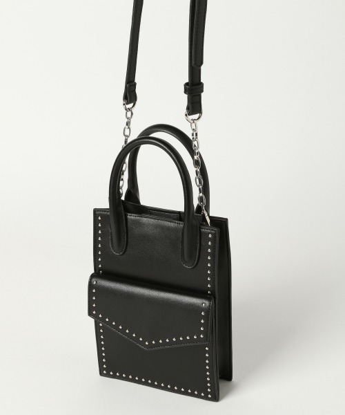 PAGEBOY（ページボーイ）の「スタッズショルダー（ショルダーバッグ・レディース・ブラック/オフホワイト/ライム/ブラック系その他/ブラック系その他2・FREE）」の10枚目の写真