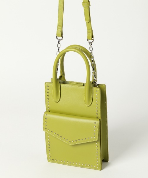 PAGEBOY（ページボーイ）の「スタッズショルダー（ショルダーバッグ・レディース・ブラック/オフホワイト/ライム/ブラック系その他/ブラック系その他2・FREE）」の11枚目の写真