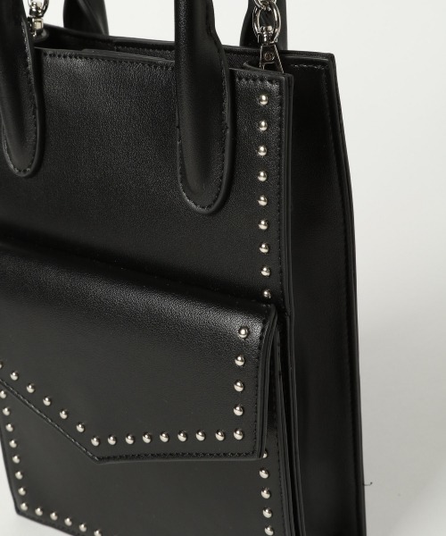 値下げ　D&G フリンジ×スタッズ バッグ ブラック 値下げD&G フリンジ×スタッズ バッグ ブラック