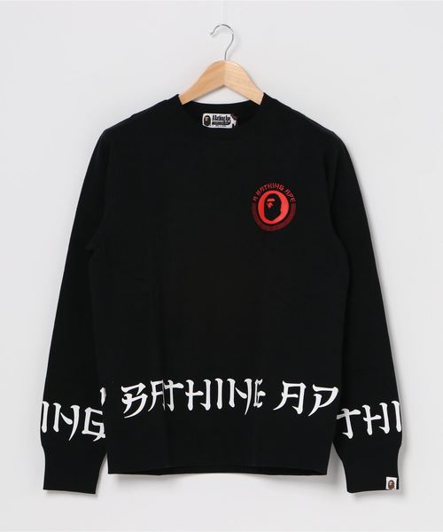 A BATHING APE（アベイシングエイプ）の「A BATHING APE LETTER（スウェット・メンズ・ホワイト/ブラック・XX-LARGE/LARGE/X-LARGE/XXX-LARGE/MEDIUM/SMALL）」の2枚目の写真
