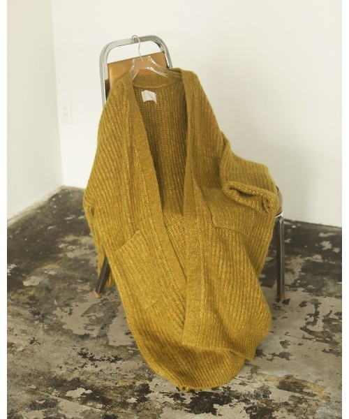 TODAYFUL（トゥデイフル）の「ロウゲージニットガウン（スウェット・レディース・アイボリー/カーキ・36inch/38inch）」の10枚目の写真