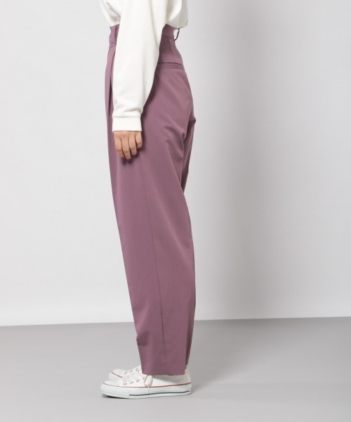 PAGEBOY(ページボーイ)の「【WEB限定アイテム】センタープレススラックス(タックパンツ)(スラックス・レディース・ダークブラウン/ダークブルー/ダークパープル/レッド/ミント/オレンジ・SMALL/MEDIUM)」の8枚目の写真