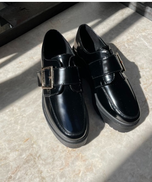 R&E（アールアンドイー）の「【R&E】トラックソールベルテッドマニッシュシューズ（パンプス・レディース・ブラック/ブラウン系その他/ブラック系その他/ブラック系その他2・LL/L/M/S）」の6枚目の写真