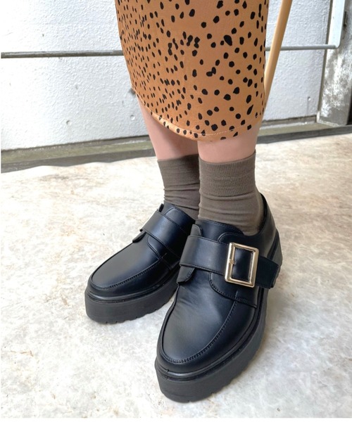 R&E（アールアンドイー）の「【R&E】トラックソールベルテッドマニッシュシューズ（パンプス・レディース・ブラック/ブラウン系その他/ブラック系その他/ブラック系その他2・LL/L/M/S）」の19枚目の写真