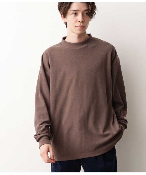 JUNRED(ジュンレッド)の「モイスチャースムースモックネックプルオーバー(Tシャツ/カットソー・メンズ・ホワイト/ブラック/キャメル・M/L)」の1枚目の写真