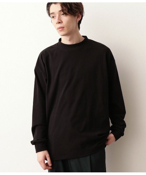 JUNRED(ジュンレッド)の「モイスチャースムースモックネックプルオーバー(Tシャツ/カットソー・メンズ・ホワイト/ブラック/キャメル・M/L)」の3枚目の写真