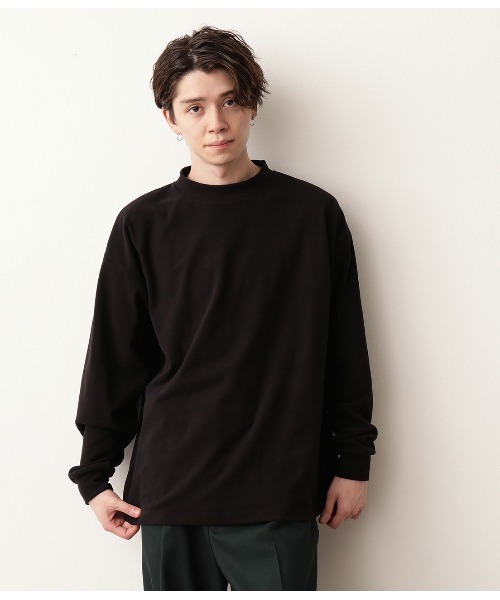 JUNRED(ジュンレッド)の「モイスチャースムースモックネックプルオーバー(Tシャツ/カットソー・メンズ・ホワイト/ブラック/キャメル・M/L)」の9枚目の写真