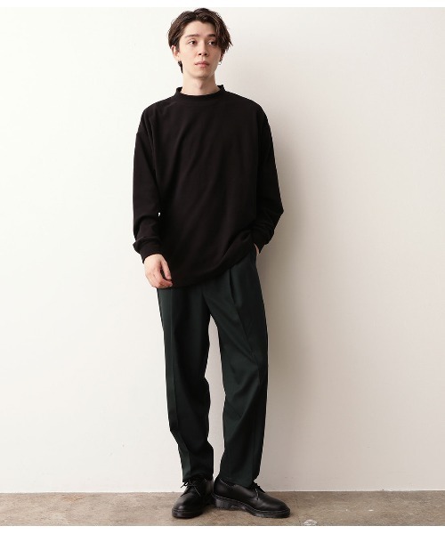 JUNRED(ジュンレッド)の「モイスチャースムースモックネックプルオーバー(Tシャツ/カットソー・メンズ・ホワイト/ブラック/キャメル・M/L)」の10枚目の写真