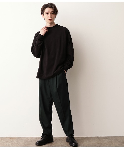 JUNRED(ジュンレッド)の「モイスチャースムースモックネックプルオーバー(Tシャツ/カットソー・メンズ・ホワイト/ブラック/キャメル・M/L)」の11枚目の写真