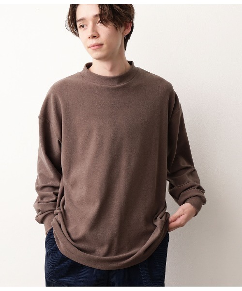 JUNRED(ジュンレッド)の「モイスチャースムースモックネックプルオーバー(Tシャツ/カットソー・メンズ・ホワイト/ブラック/キャメル・M/L)」の12枚目の写真