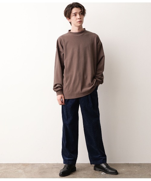 JUNRED(ジュンレッド)の「モイスチャースムースモックネックプルオーバー(Tシャツ/カットソー・メンズ・ホワイト/ブラック/キャメル・M/L)」の14枚目の写真