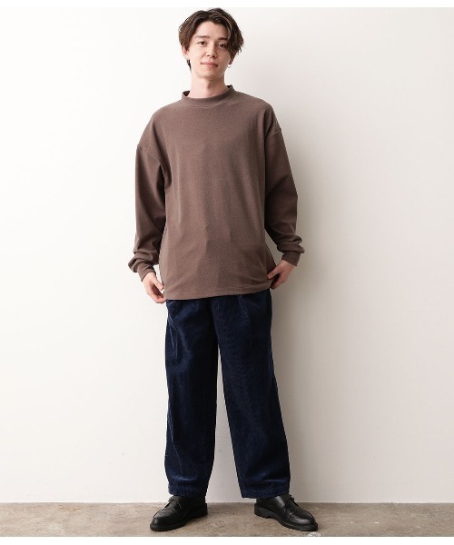 JUNRED(ジュンレッド)の「モイスチャースムースモックネックプルオーバー(Tシャツ/カットソー・メンズ・ホワイト/ブラック/キャメル・M/L)」の15枚目の写真