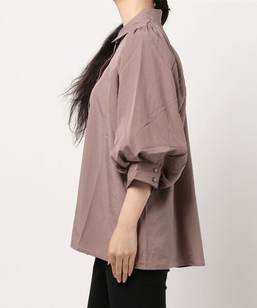 SpRay（スプレイ）の「ボリュ－ムスリ－ブブラウス（シャツ/ブラウス・レディース・オフホワイト/ブラウン/モカ/グリーン/パープル・FREE）」の6枚目の写真