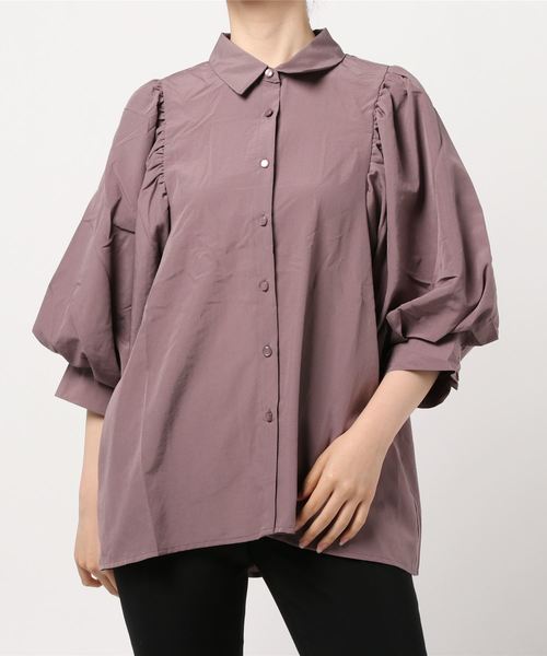 SpRay（スプレイ）の「ボリュ－ムスリ－ブブラウス（シャツ/ブラウス・レディース・オフホワイト/ブラウン/モカ/グリーン/パープル・FREE）」の11枚目の写真