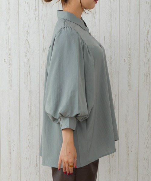 SpRay（スプレイ）の「ボリュ－ムスリ－ブブラウス（シャツ/ブラウス・レディース・オフホワイト/ブラウン/モカ/グリーン/パープル・FREE）」の19枚目の写真