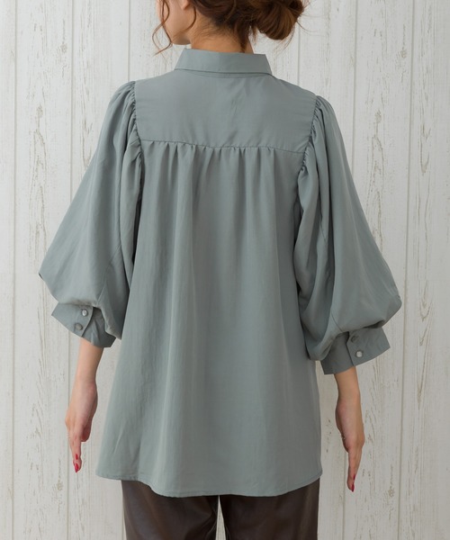 SpRay（スプレイ）の「ボリュ－ムスリ－ブブラウス（シャツ/ブラウス・レディース・オフホワイト/ブラウン/モカ/グリーン/パープル・FREE）」の18枚目の写真