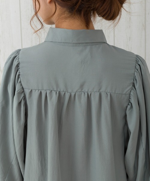 SpRay（スプレイ）の「ボリュ－ムスリ－ブブラウス（シャツ/ブラウス・レディース・オフホワイト/ブラウン/モカ/グリーン/パープル・FREE）」の17枚目の写真