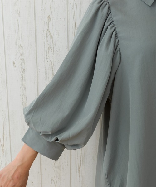 SpRay（スプレイ）の「ボリュ－ムスリ－ブブラウス（シャツ/ブラウス・レディース・オフホワイト/ブラウン/モカ/グリーン/パープル・FREE）」の15枚目の写真