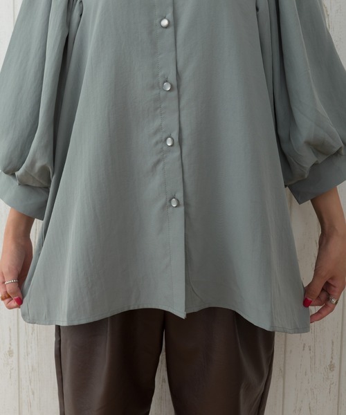 SpRay（スプレイ）の「ボリュ－ムスリ－ブブラウス（シャツ/ブラウス・レディース・オフホワイト/ブラウン/モカ/グリーン/パープル・FREE）」の13枚目の写真