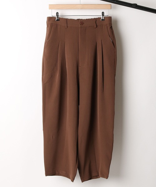 NILWAY(ニルウェイ)の「タックリラックスワイドイージースラックス(スラックス・メンズ・ブラウン/パープル/ブラック/ブルー/アイボリー/キャメル・LARGE/MEDIUM)」の3枚目の写真