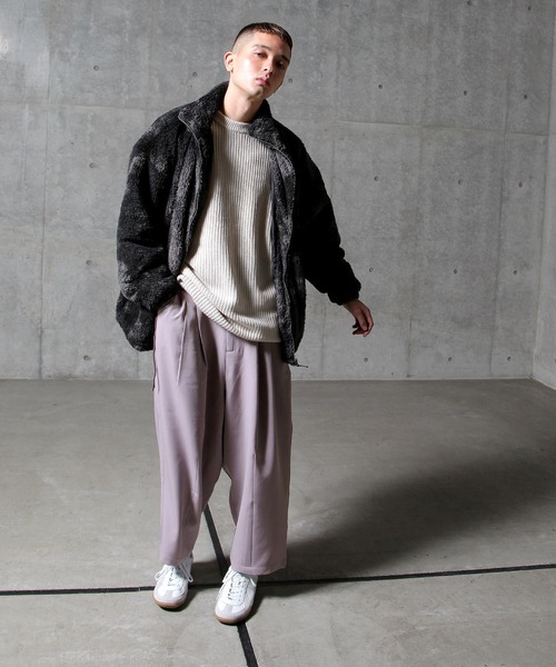 NILWAY(ニルウェイ)の「タックリラックスワイドイージースラックス(スラックス・メンズ・ブラウン/パープル/ブラック/ブルー/アイボリー/キャメル・LARGE/MEDIUM)」の9枚目の写真