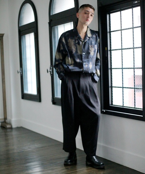 NILWAY(ニルウェイ)の「タックリラックスワイドイージースラックス(スラックス・メンズ・ブラウン/パープル/ブラック/ブルー/アイボリー/キャメル・LARGE/MEDIUM)」の10枚目の写真