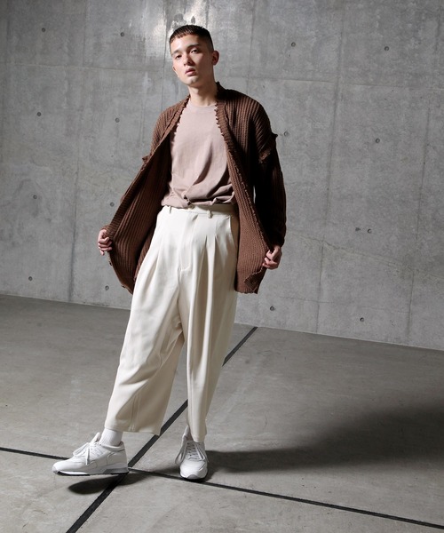 NILWAY(ニルウェイ)の「タックリラックスワイドイージースラックス(スラックス・メンズ・ブラウン/パープル/ブラック/ブルー/アイボリー/キャメル・LARGE/MEDIUM)」の14枚目の写真