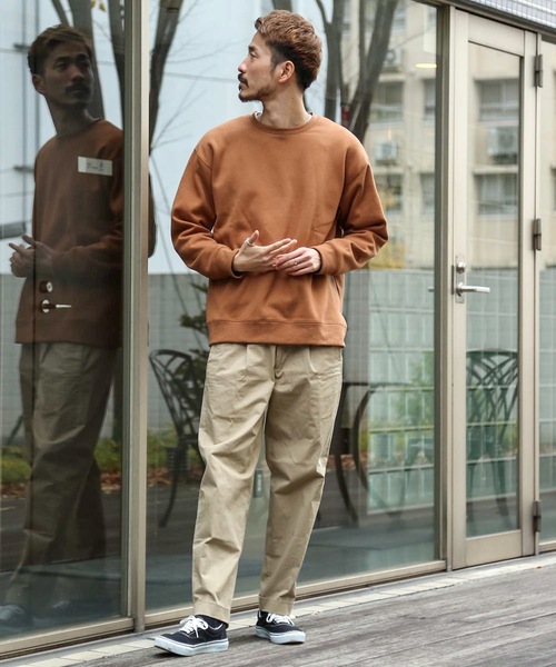 Blue Standard (ブルースタンダード)の「【BLUE STANDARD】裏フリースクルートレーナー/スウェット 裏起毛(スウェット・メンズ・ブラウン系その他/ダークグリーン/チャコールグレー/オフホワイト/ネイビー・MEDIUM/LARGE/X-LARGE)」の16枚目の写真