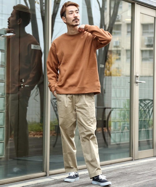 Blue Standard (ブルースタンダード)の「【BLUE STANDARD】裏フリースクルートレーナー/スウェット 裏起毛(スウェット・メンズ・ブラウン系その他/ダークグリーン/チャコールグレー/オフホワイト/ネイビー・MEDIUM/LARGE/X-LARGE)」の17枚目の写真