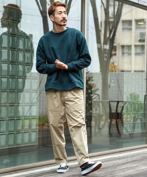 Blue Standard (ブルースタンダード)の「【BLUE STANDARD】裏フリースクルートレーナー/スウェット 裏起毛(スウェット・メンズ・ブラウン系その他/ダークグリーン/チャコールグレー/オフホワイト/ネイビー・MEDIUM/LARGE/X-LARGE)」の21枚目の写真