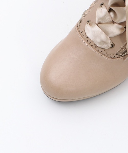 axes femme（アクシーズファム）の「チュールレースアップブーツ（ブーツ・レディース・ブラック/ベージュ・MEDIUM/LARGE/SMALL）」の5枚目の写真