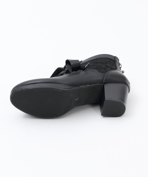 axes femme（アクシーズファム）の「チュールレースアップブーツ（ブーツ・レディース・ブラック/ベージュ・MEDIUM/LARGE/SMALL）」の6枚目の写真