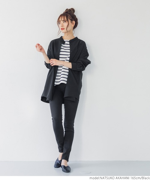 coca(coca)(コカ)の「4wayストレッチポケット付きシャツ(シャツ/ブラウス・レディース・ブラック・ONE SIZE)」の7枚目の写真