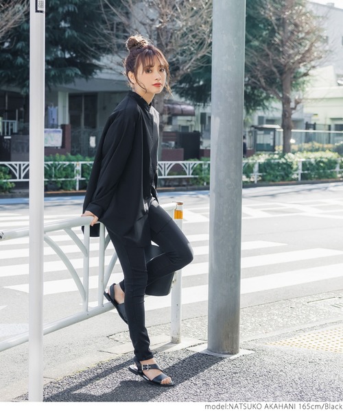 coca(coca)(コカ)の「4wayストレッチポケット付きシャツ(シャツ/ブラウス・レディース・ブラック・ONE SIZE)」の3枚目の写真